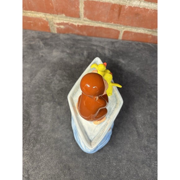 Vintage 90s 1997 Curious George Ceramic Windup Musical Figurine Music Box - Picture 5 of 8
